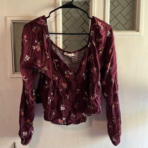 Long sleeve crop top